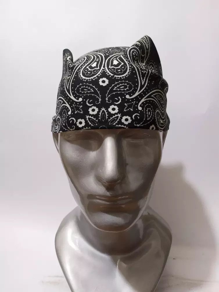 Japanese Brand JAPANESE Black Bandana, Handkerchief, Headband, Masked Size ONE SIZE - 1 Thumbnail