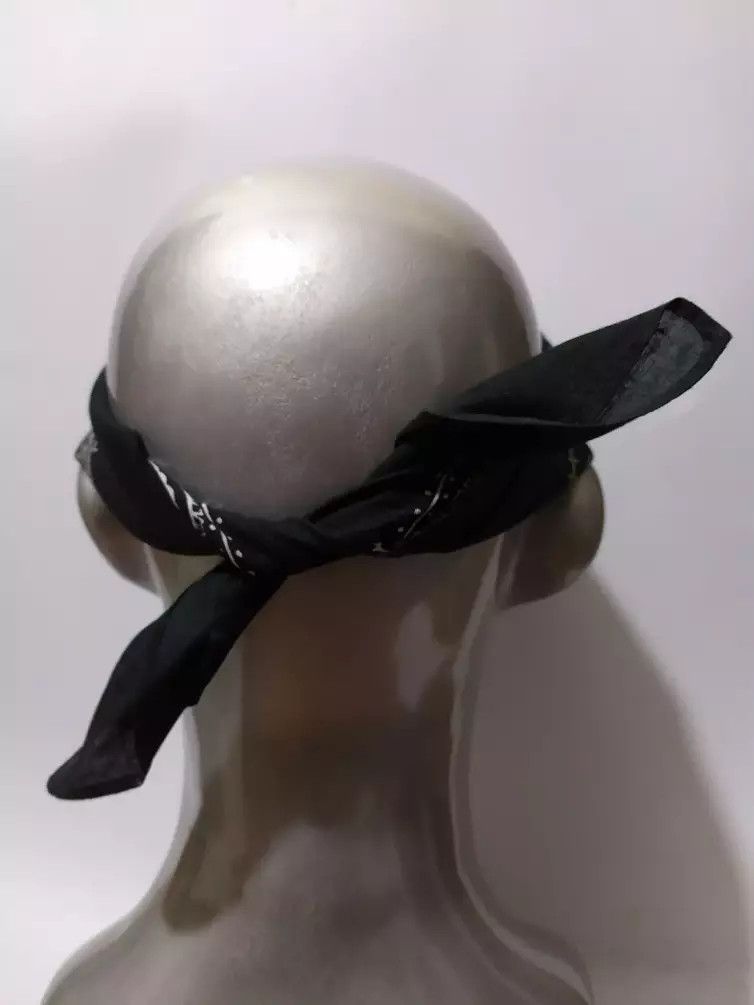 Japanese Brand JAPANESE Black Bandana, Handkerchief, Headband, Masked Size ONE SIZE - 8 Thumbnail