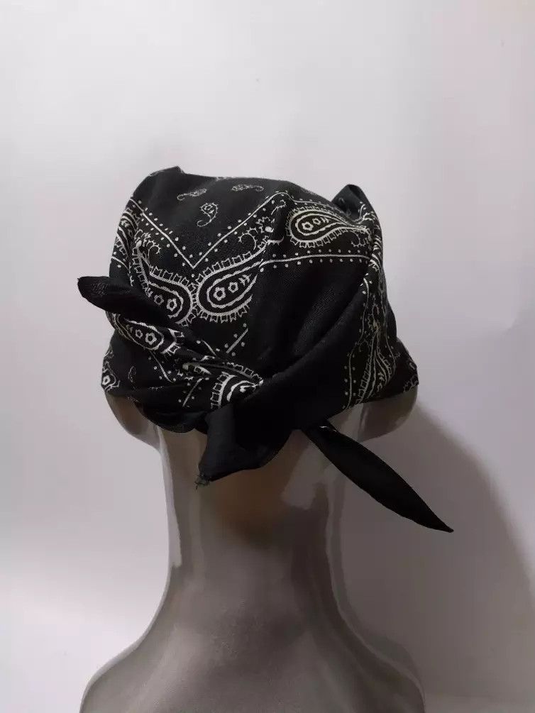 Japanese Brand JAPANESE Black Bandana, Handkerchief, Headband, Masked Size ONE SIZE - 3 Thumbnail