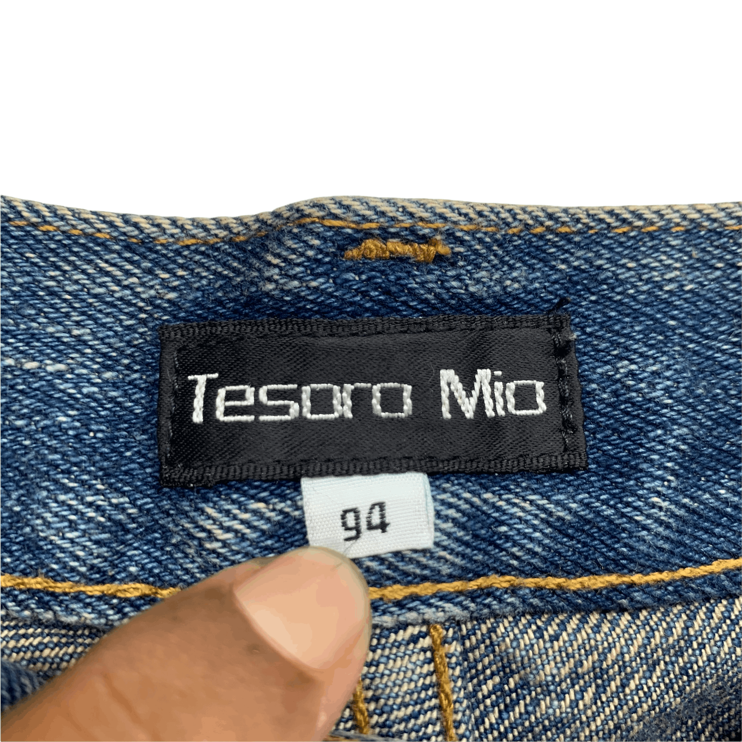 Japanese Brand Tesoro Mio Alcatrazz Big Logo Denim Pants W36 #3461-123 Size US 36 / EU 52 - 6 Thumbnail