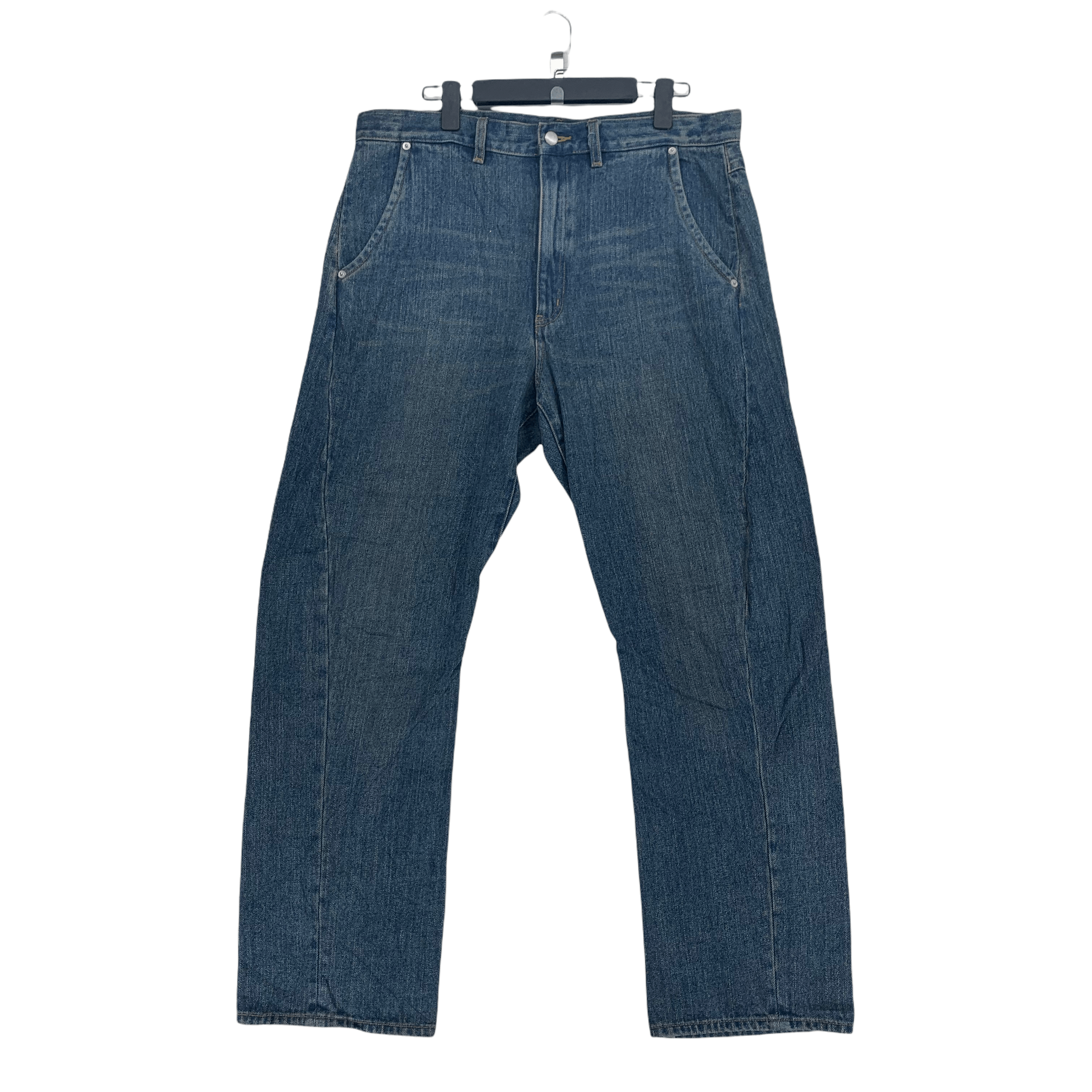 Japanese Brand Tesoro Mio Alcatrazz Big Logo Denim Pants W36 #3461-123 Size US 36 / EU 52 - 3 Thumbnail