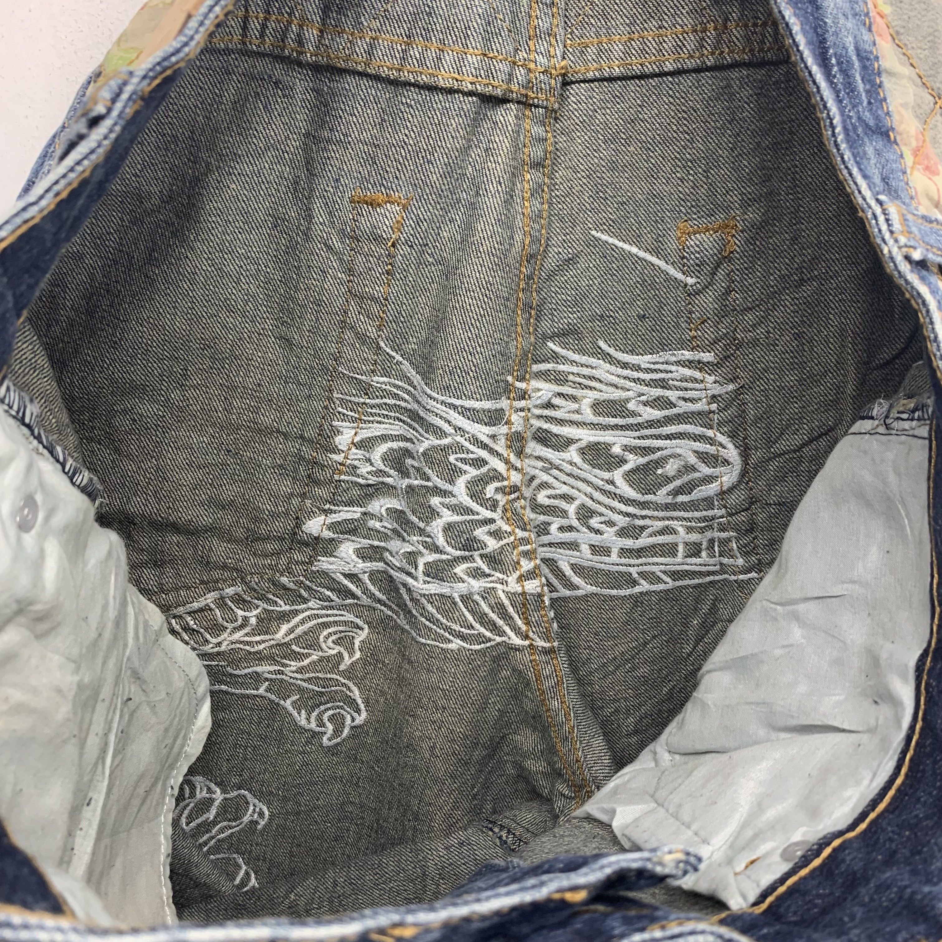 Japanese Brand HISHYOUHAKUREI WAGAR DENIM DRAGON DENIM PANTS #3463-123 Size US 34 / EU 50 - 10 Thumbnail