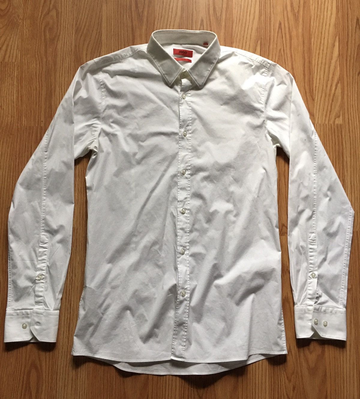Hugo Boss Men's Slim Fit Tuxedo Dress Shirt White Size 16.5X32-33