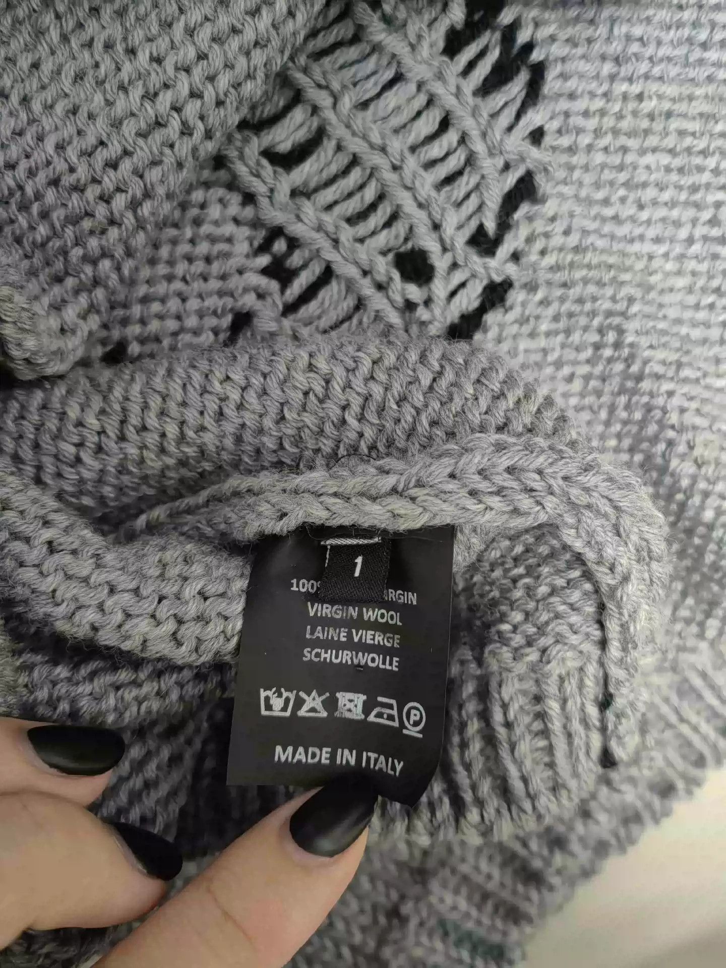 Raf Simons RAF SIMONS Short Sweater Grey Size US S / EU 44-46 / 1 - 4 Thumbnail