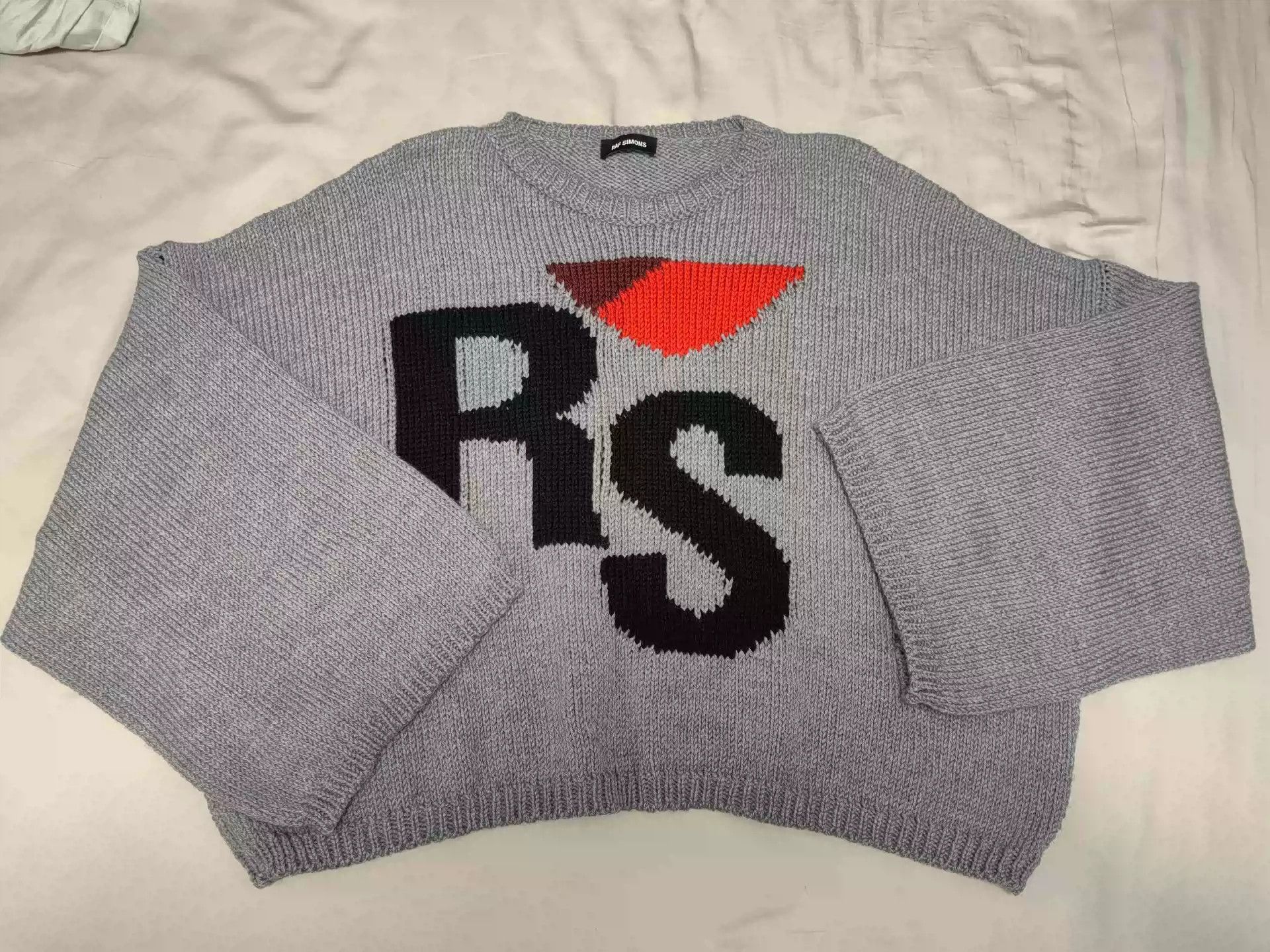 Raf Simons RAF SIMONS Short Sweater Grey Size US S / EU 44-46 / 1 - 1 Thumbnail