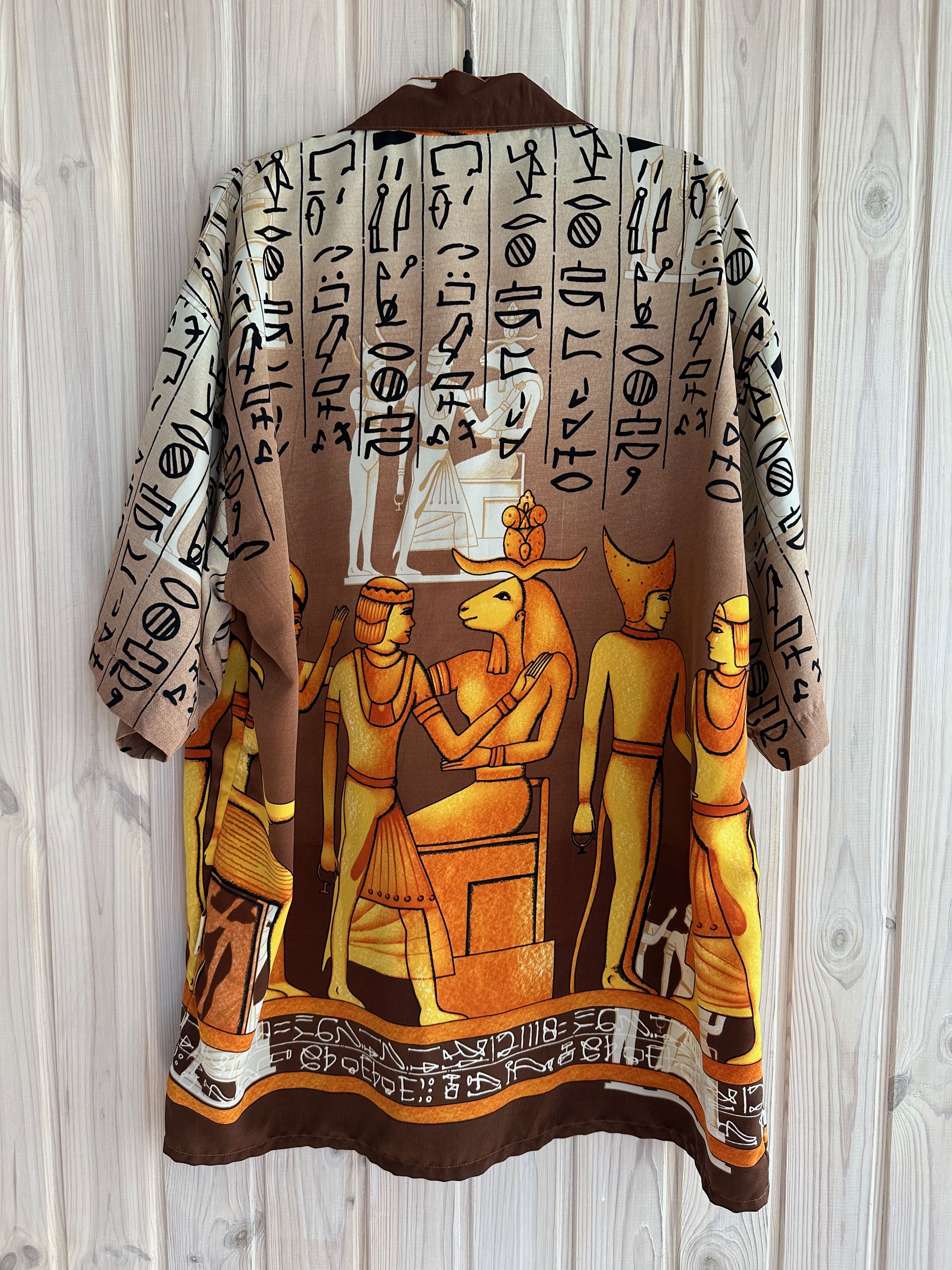 Other COCONUT PIER Egyptian Style print hawaiian shirt y2k vintage Size US L / EU 52-54 / 3 - 7 Thumbnail