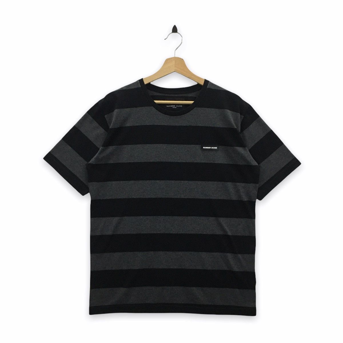 Number (N)ine Rare Number Nine Small Logo Stripe Tshirt Size US M / EU 48-50 / 2 - 1 Thumbnail