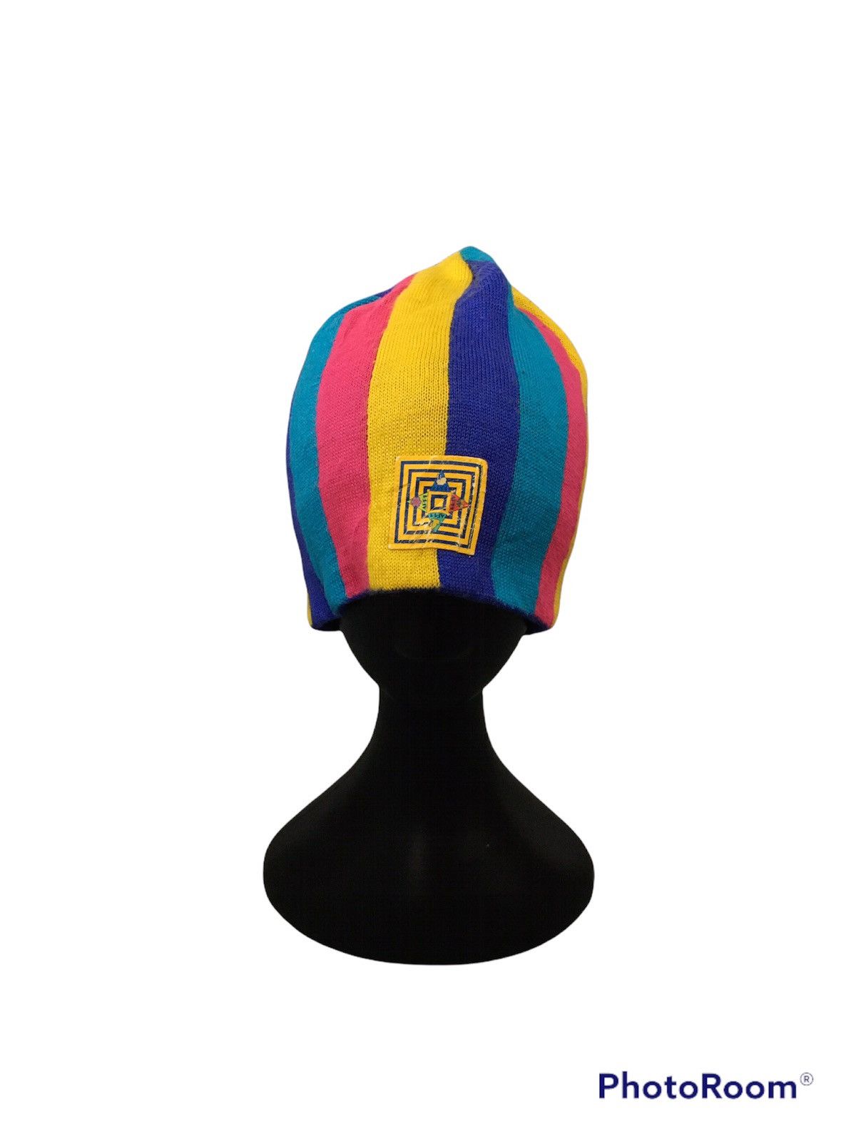 Vintage Vintage RAINBOW Beanie Hat Size ONE SIZE - 1 Thumbnail