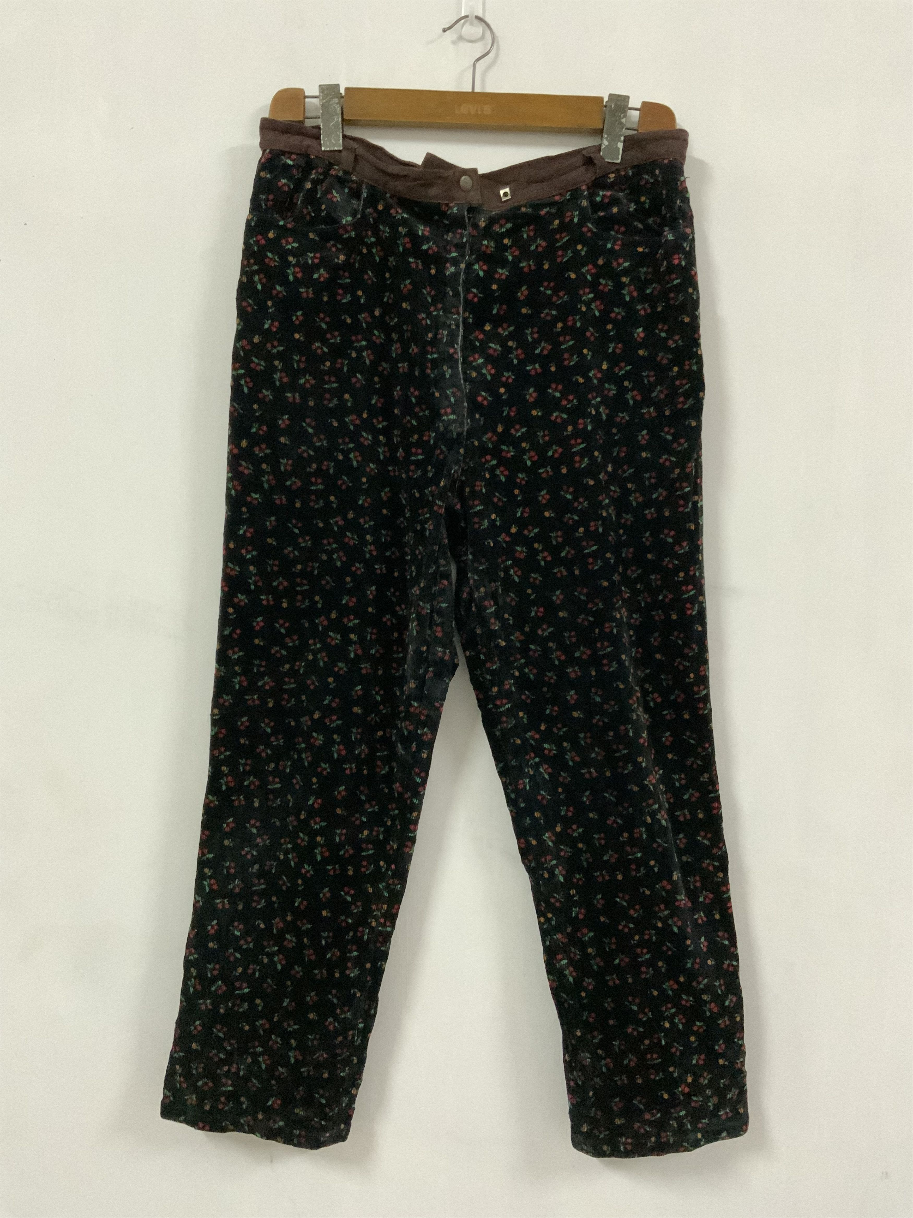 Unsound Rags Mi Land Flower Printed Corduroy Jean Size US 37 - 1 Thumbnail