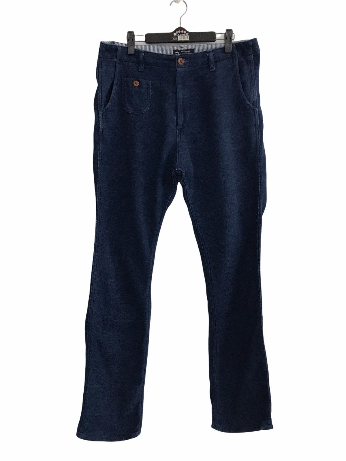 Japanese Brand Japanese Designer Mc.Apache Indigo Stretchable Trousers Size US 34 / EU 50 - 1 Thumbnail