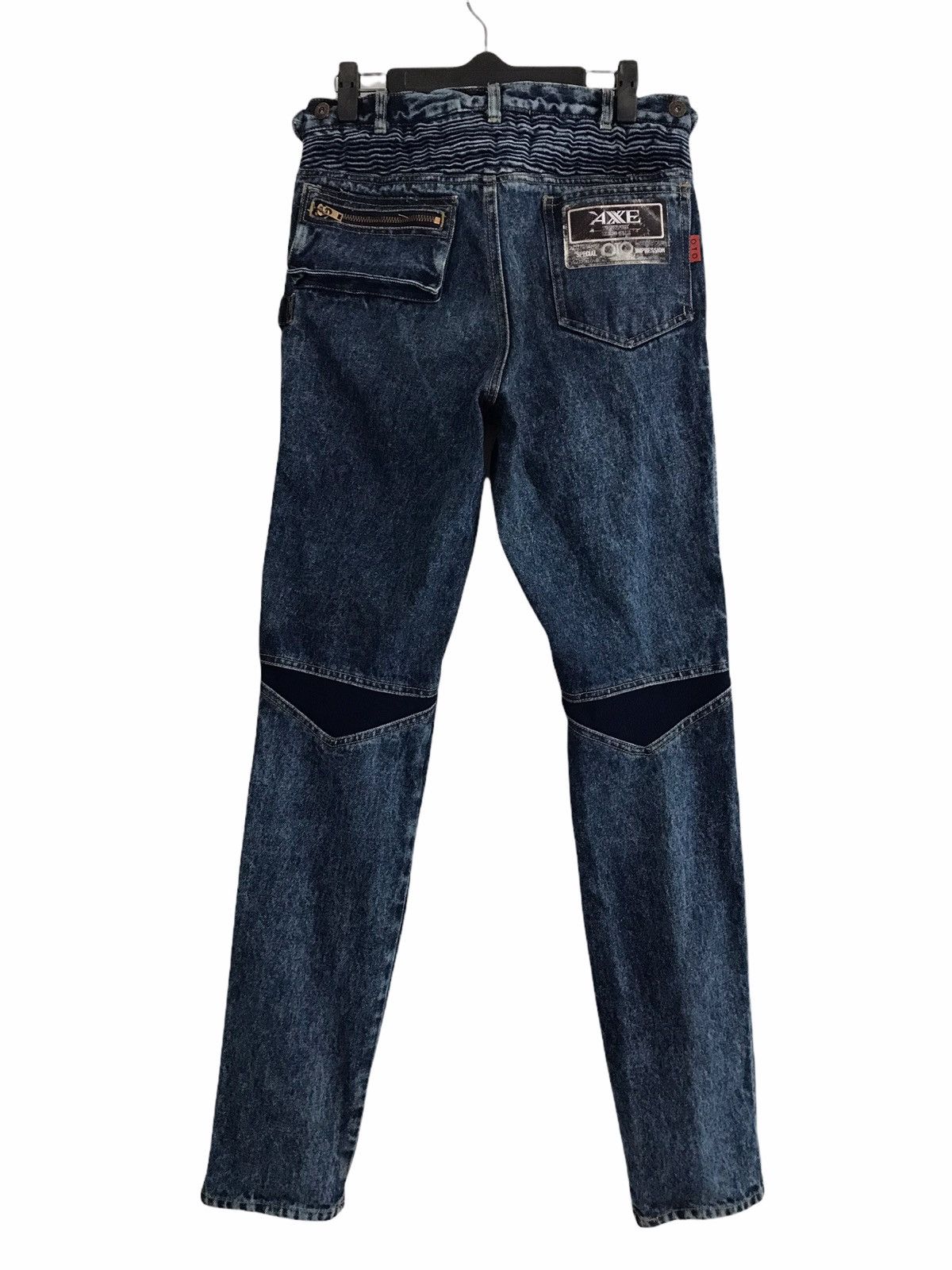 Other Japanese Brand OTO Motorcycle Riding Acid Wash Denim Jeans Size US 30 / EU 46 - 9 Thumbnail