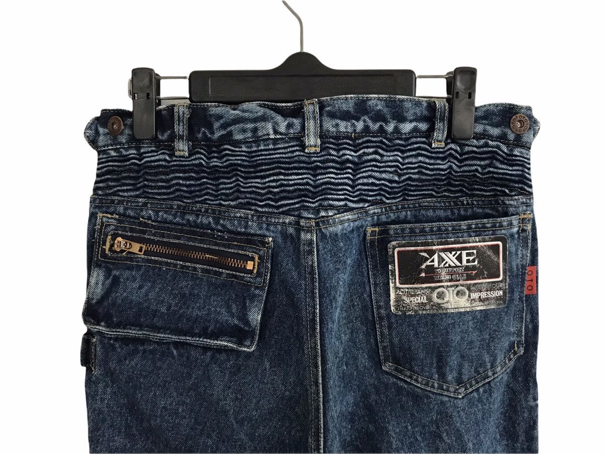 Other Japanese Brand OTO Motorcycle Riding Acid Wash Denim Jeans Size US 30 / EU 46 - 14 Thumbnail