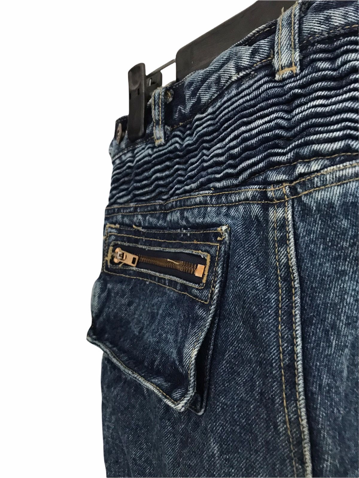 Other Japanese Brand OTO Motorcycle Riding Acid Wash Denim Jeans Size US 30 / EU 46 - 13 Thumbnail