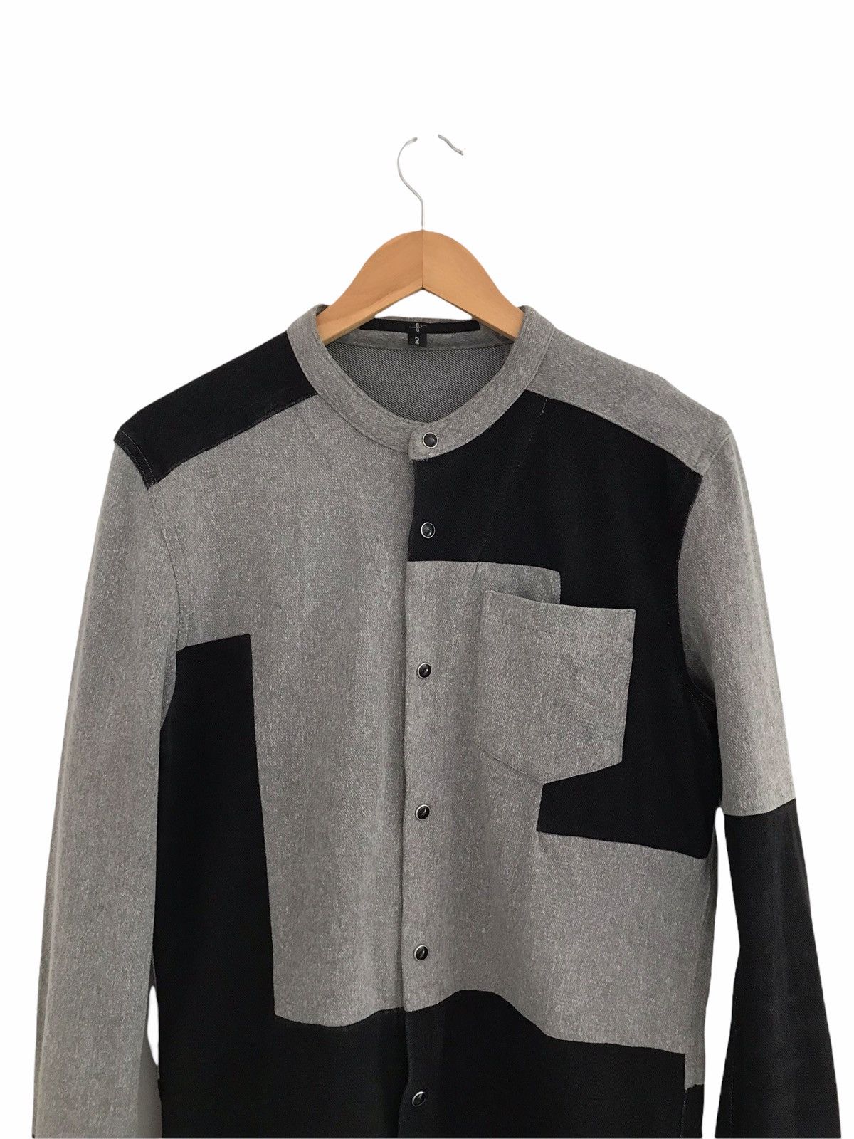 NO ID NO ID Japan Patchwork Stretchable Long Sleeve Shirt Size US S / EU 44-46 / 1 - 3 Thumbnail