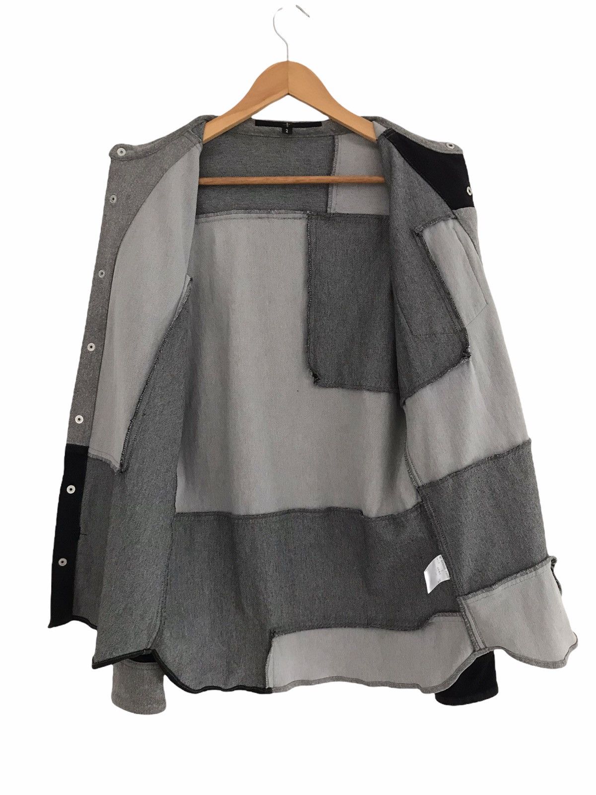 NO ID NO ID Japan Patchwork Stretchable Long Sleeve Shirt Size US S / EU 44-46 / 1 - 9 Thumbnail