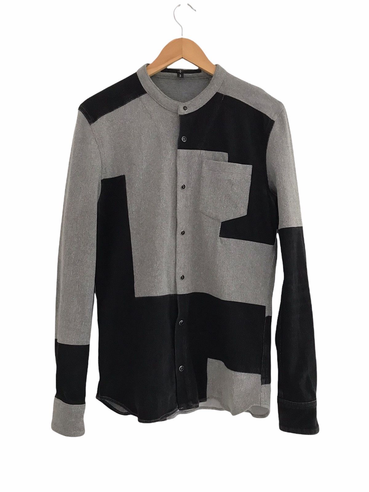 NO ID NO ID Japan Patchwork Stretchable Long Sleeve Shirt Size US S / EU 44-46 / 1 - 1 Thumbnail