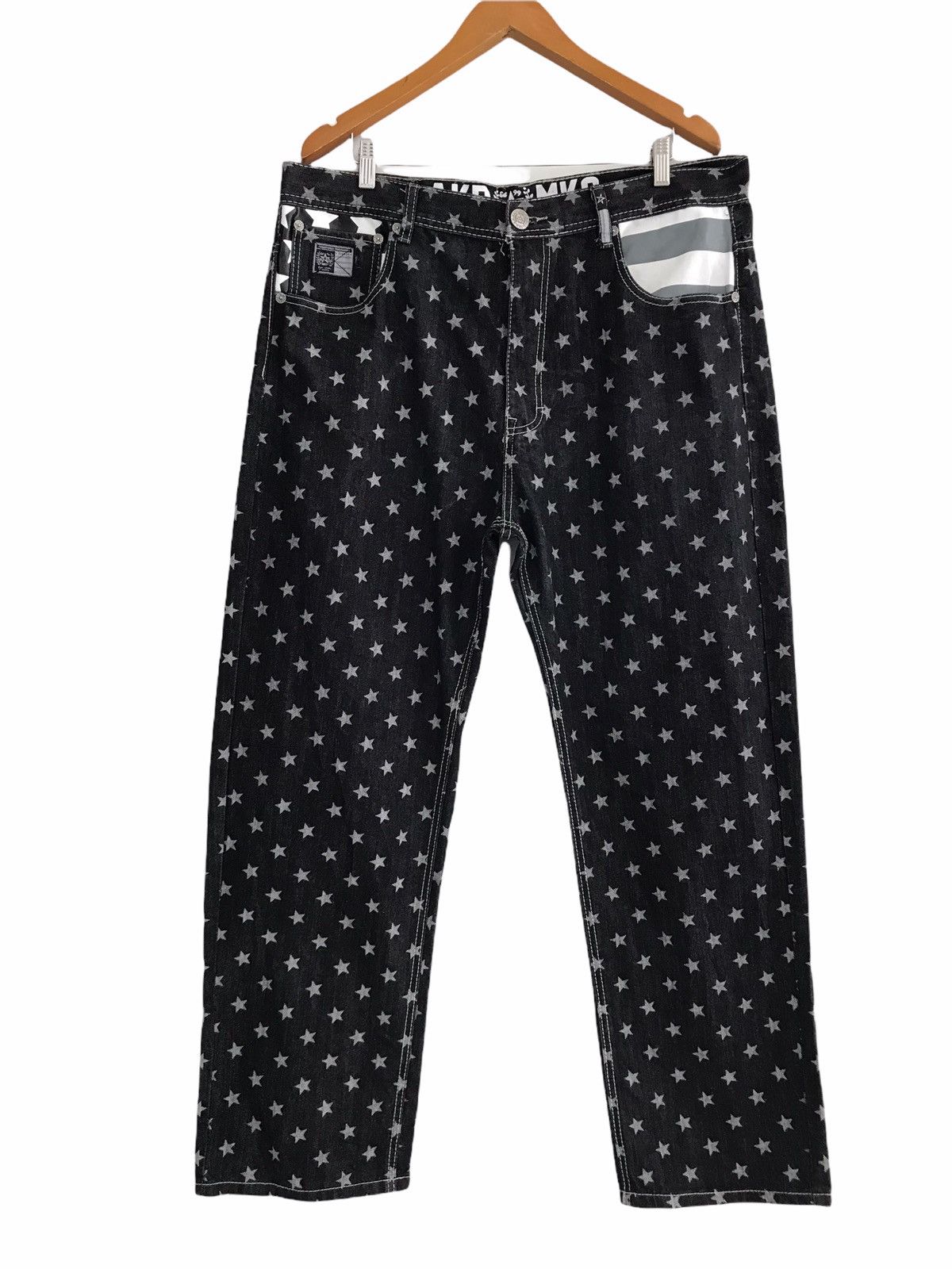 Akademiks AKDMKS Akademiks Flag Stars All Over Print Denim Jeans Size US 40 / EU 56 - 1 Thumbnail