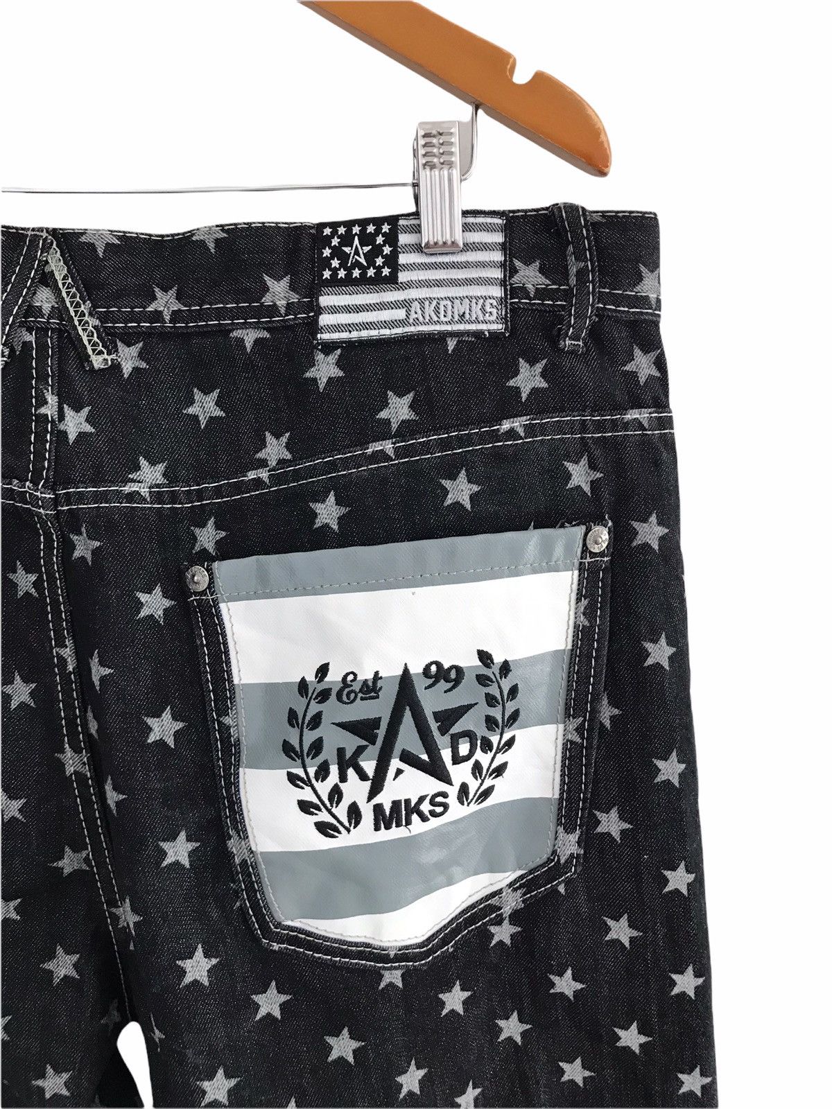 Akademiks AKDMKS Akademiks Flag Stars All Over Print Denim Jeans Size US 40 / EU 56 - 9 Thumbnail