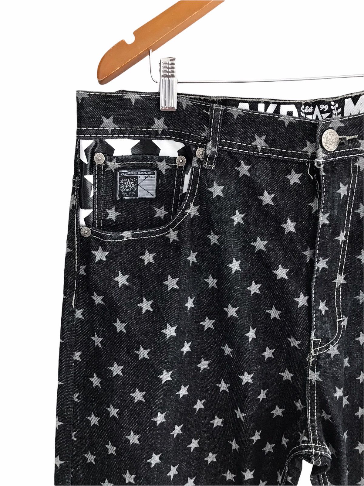 Akademiks AKDMKS Akademiks Flag Stars All Over Print Denim Jeans Size US 40 / EU 56 - 5 Thumbnail