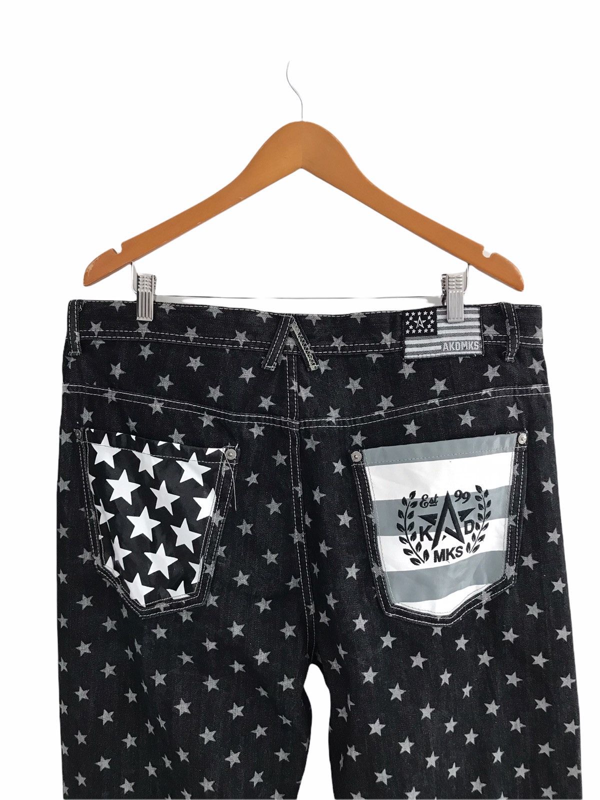 Akademiks AKDMKS Akademiks Flag Stars All Over Print Denim Jeans Size US 40 / EU 56 - 8 Thumbnail