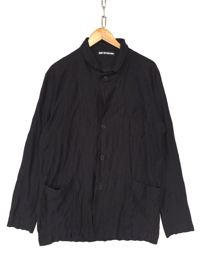 Designer × Issey Miyake 💥VINTAGE ISSEY MIYAKE MAN JACKET BUTTON Size US L / EU 52-54 / 3 - 1 Thumbnail