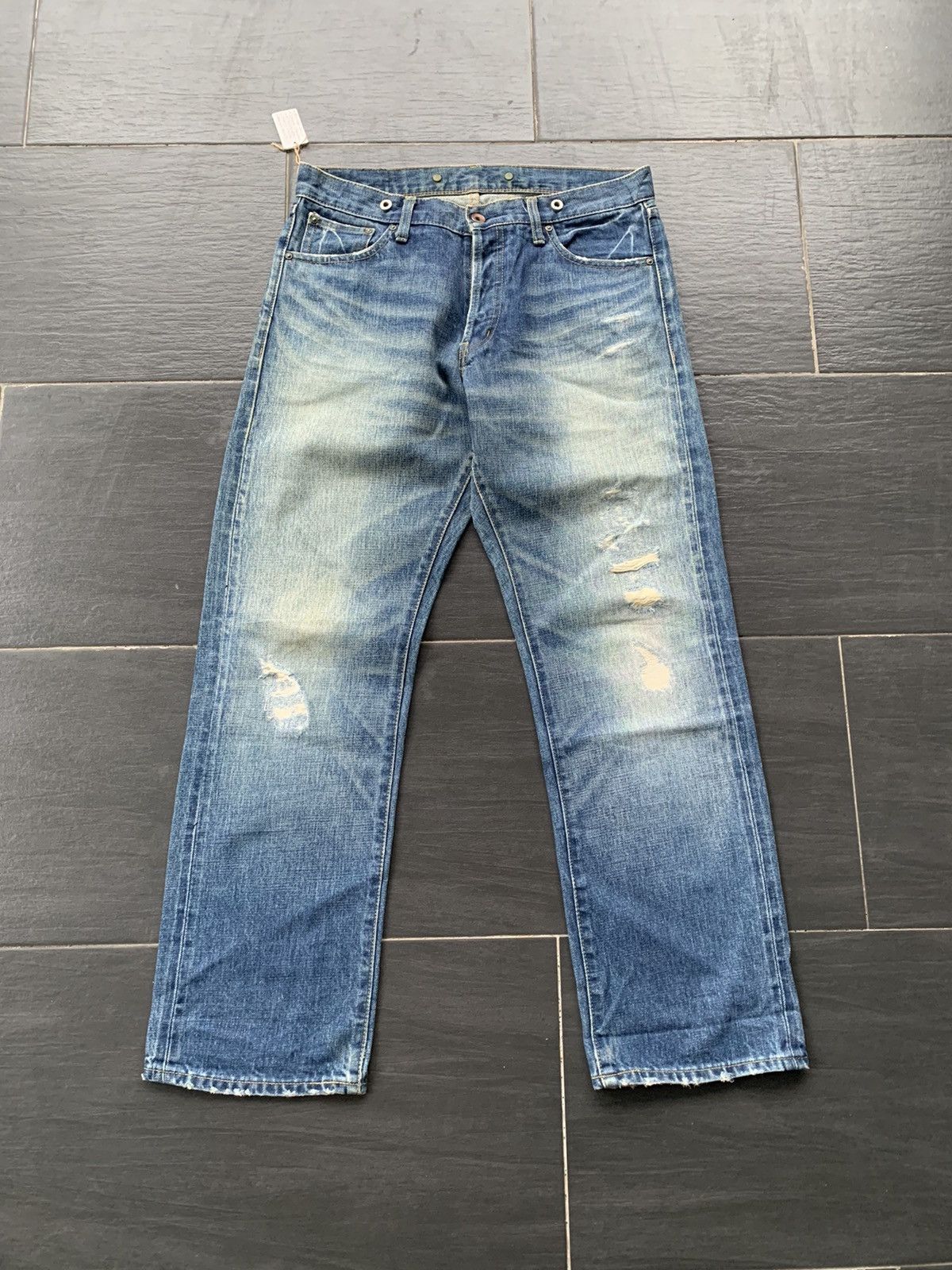 Journal Standard Journal Standard Suspender Selvedge Distressed Denim Size US 33 - 3 Thumbnail