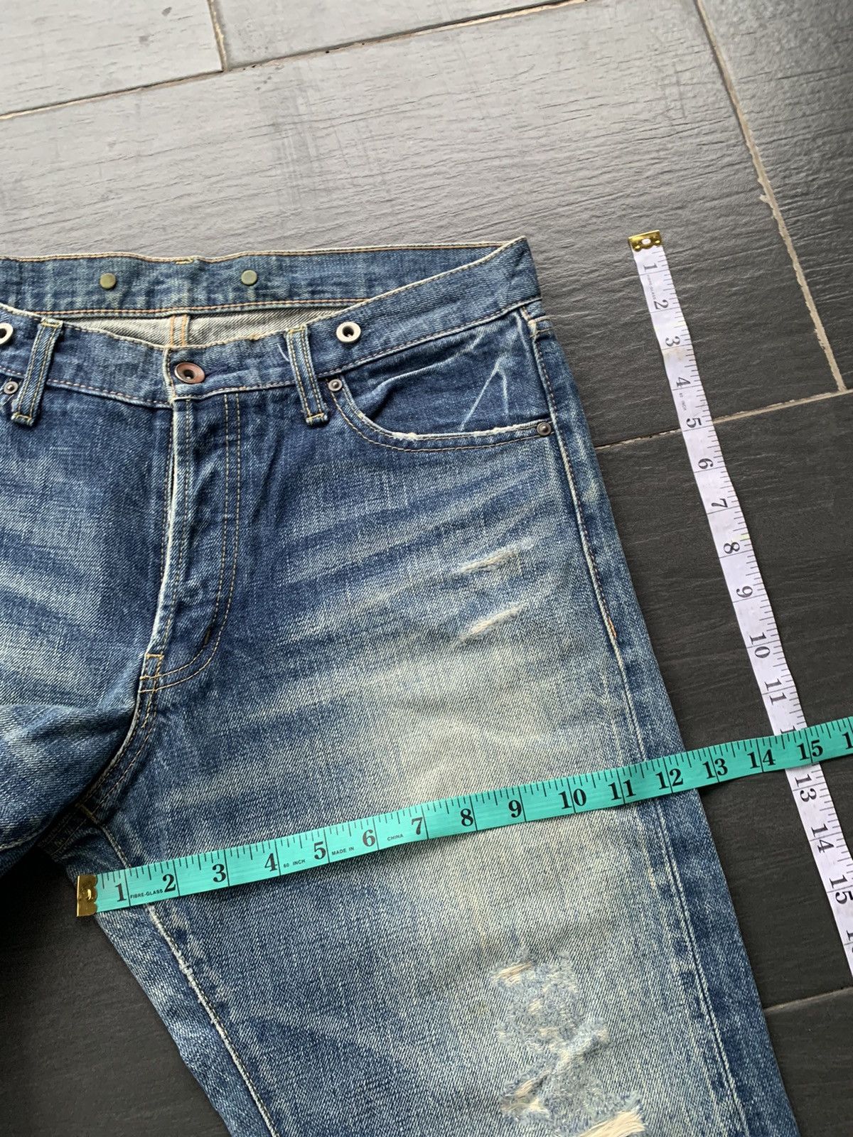 Journal Standard Journal Standard Suspender Selvedge Distressed Denim Size US 33 - 16 Thumbnail