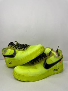Air force 1 cloth low trainers Nike x Off-White Yellow size 42 EU in Cloth  - 18924348