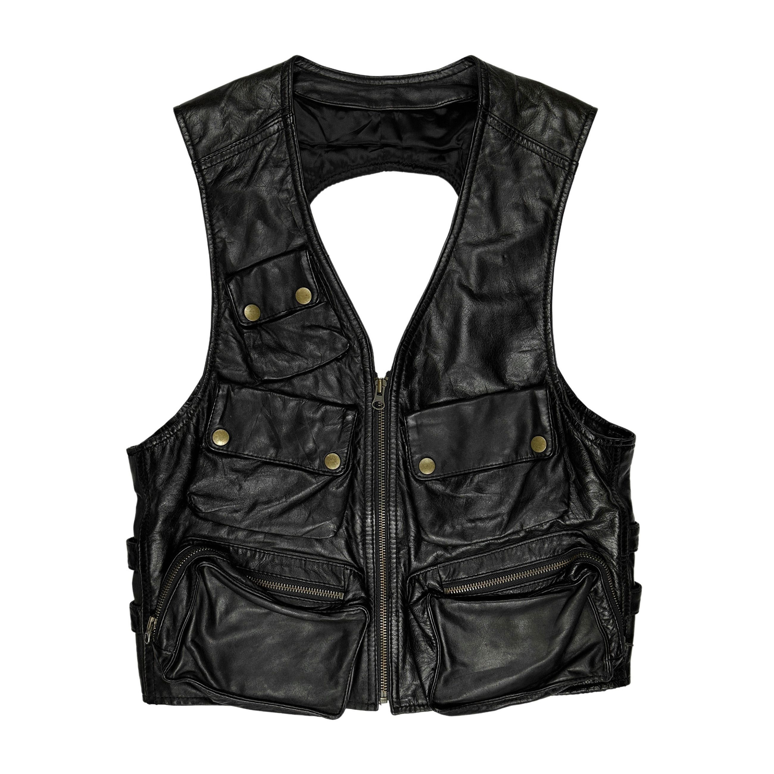 Hysteric Glamour 80's Leather Cargo Vest Size US S / EU 44-46 / 1 - 1 Thumbnail