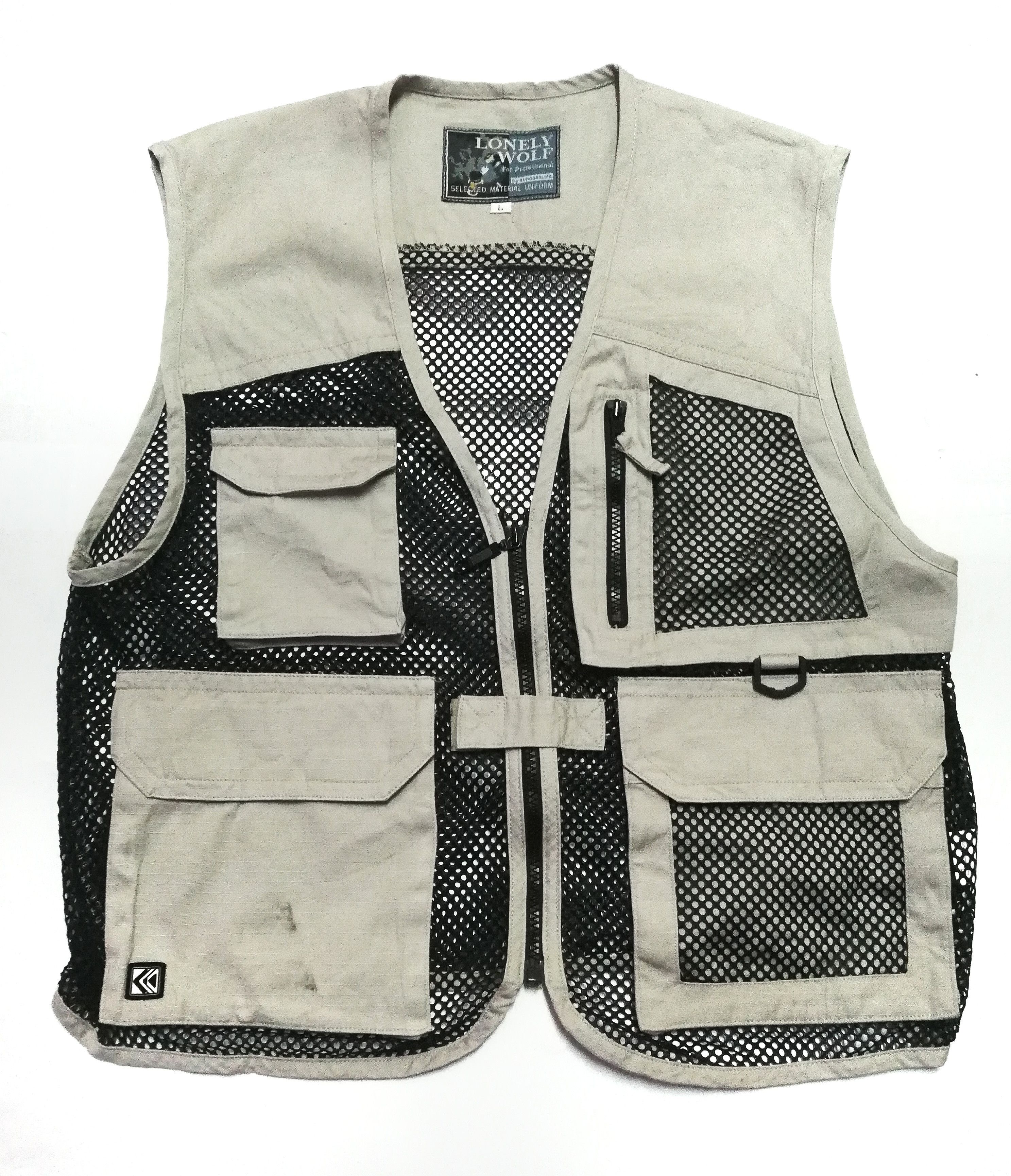 Designer × Japanese Brand 🔥FAST OFFER GET THIS 🔥Lonely Wolf Vest Jacket Net Black & Cream Colour Size US L / EU 52-54 / 3 - 1 Thumbnail