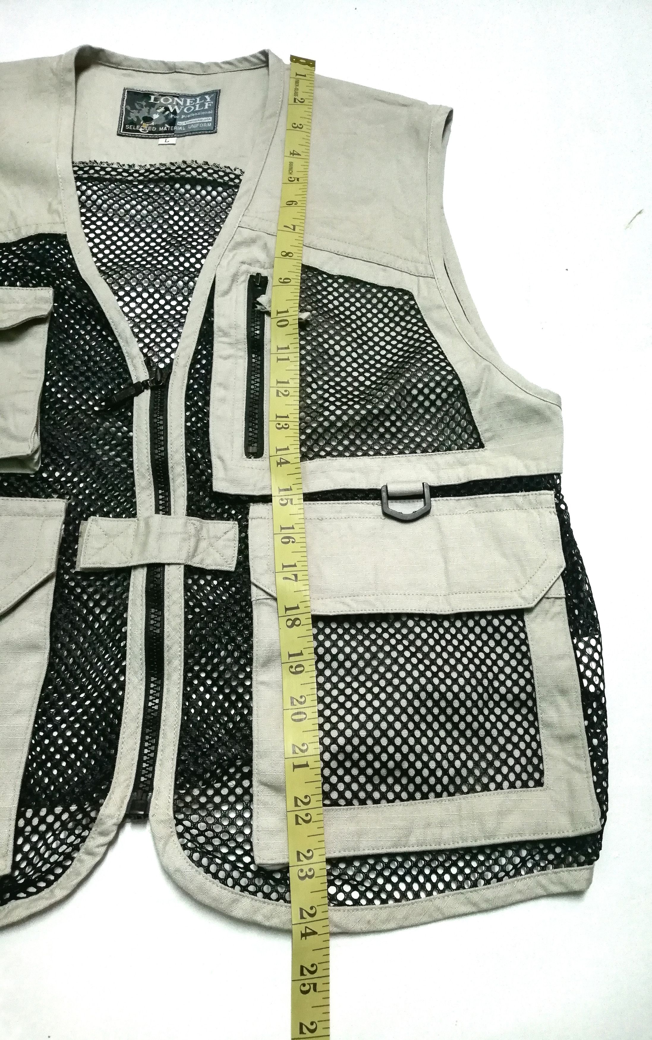 Designer × Japanese Brand 🔥FAST OFFER GET THIS 🔥Lonely Wolf Vest Jacket Net Black & Cream Colour Size US L / EU 52-54 / 3 - 2 Thumbnail