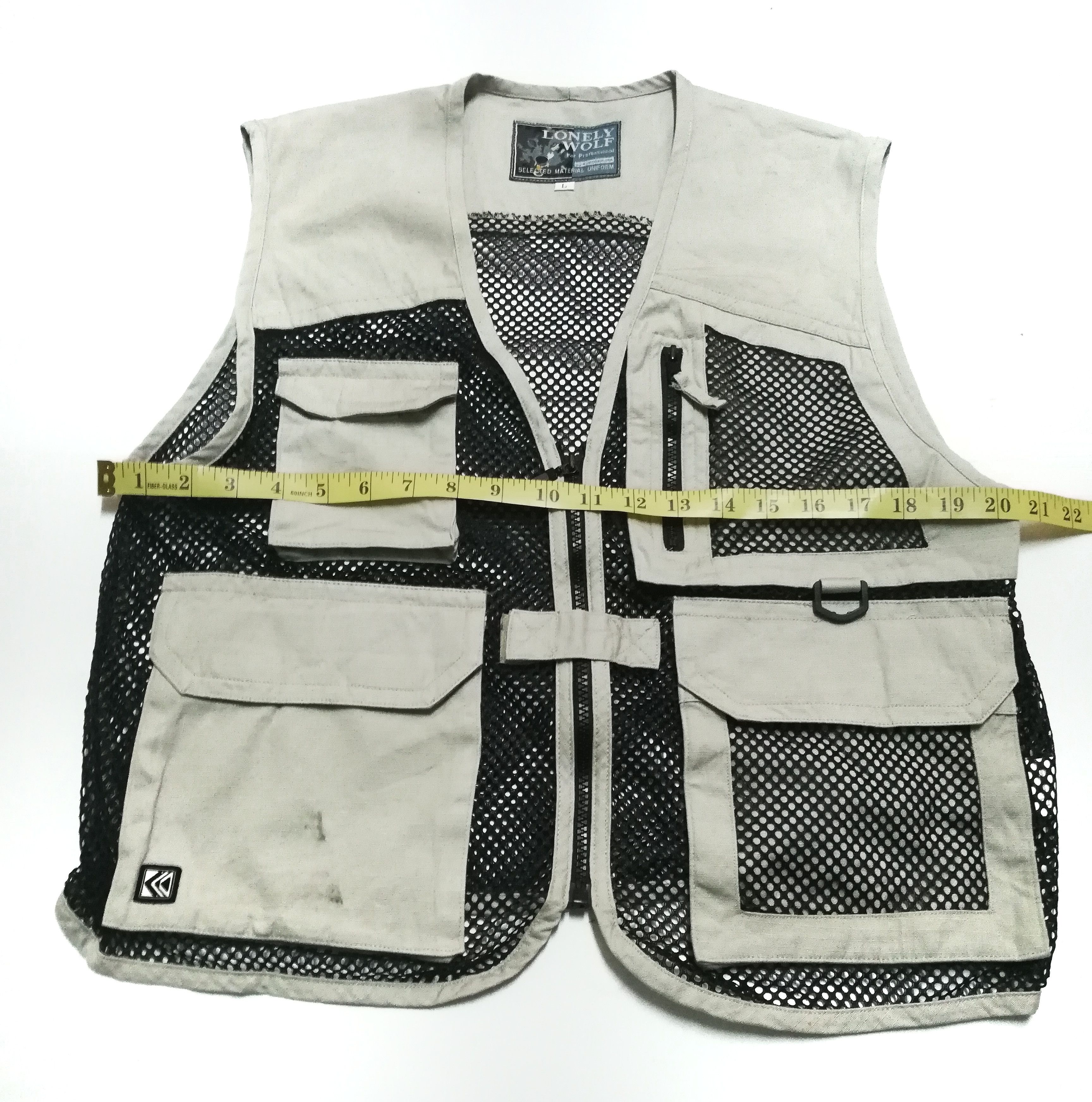 Designer × Japanese Brand 🔥FAST OFFER GET THIS 🔥Lonely Wolf Vest Jacket Net Black & Cream Colour Size US L / EU 52-54 / 3 - 3 Thumbnail