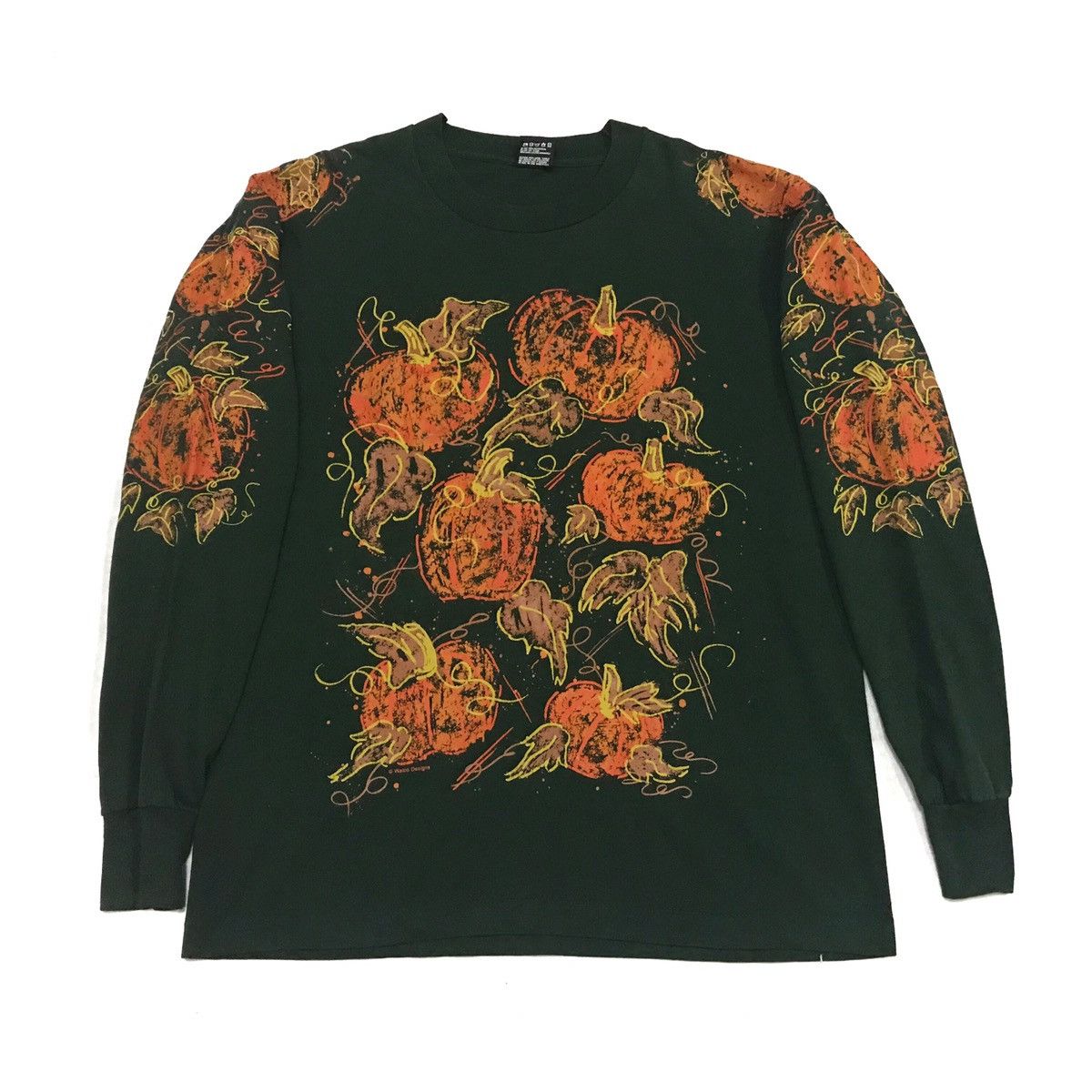 Vintage 90s Walco Designs Halloween Art Long Sleeve Shirt Size US L / EU 52-54 / 3 - 1 Thumbnail
