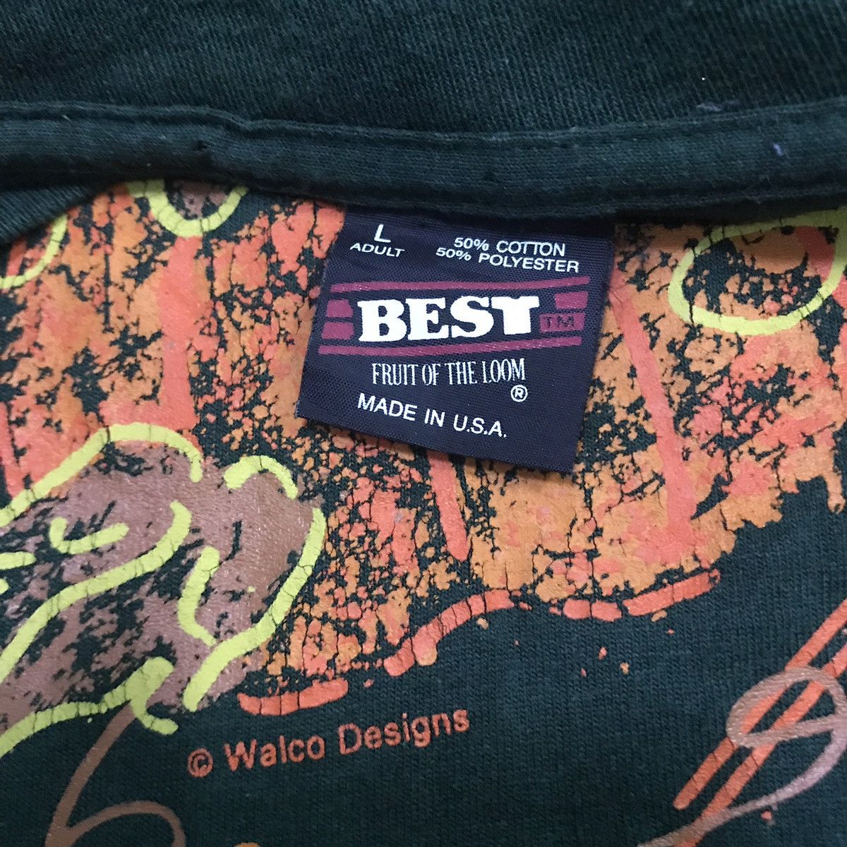 Vintage 90s Walco Designs Halloween Art Long Sleeve Shirt Size US L / EU 52-54 / 3 - 2 Thumbnail
