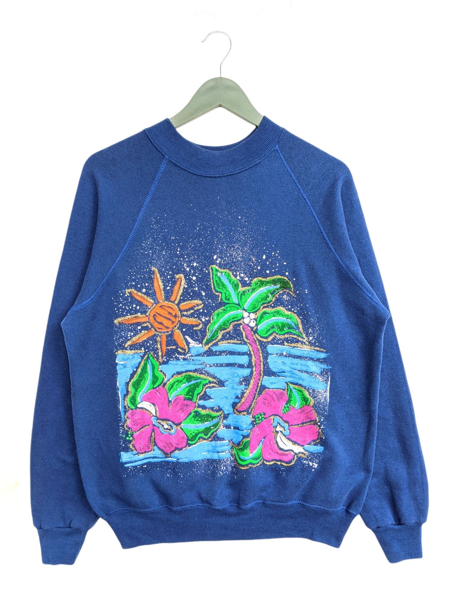 Vintage Full Print Beach Sweatshirt