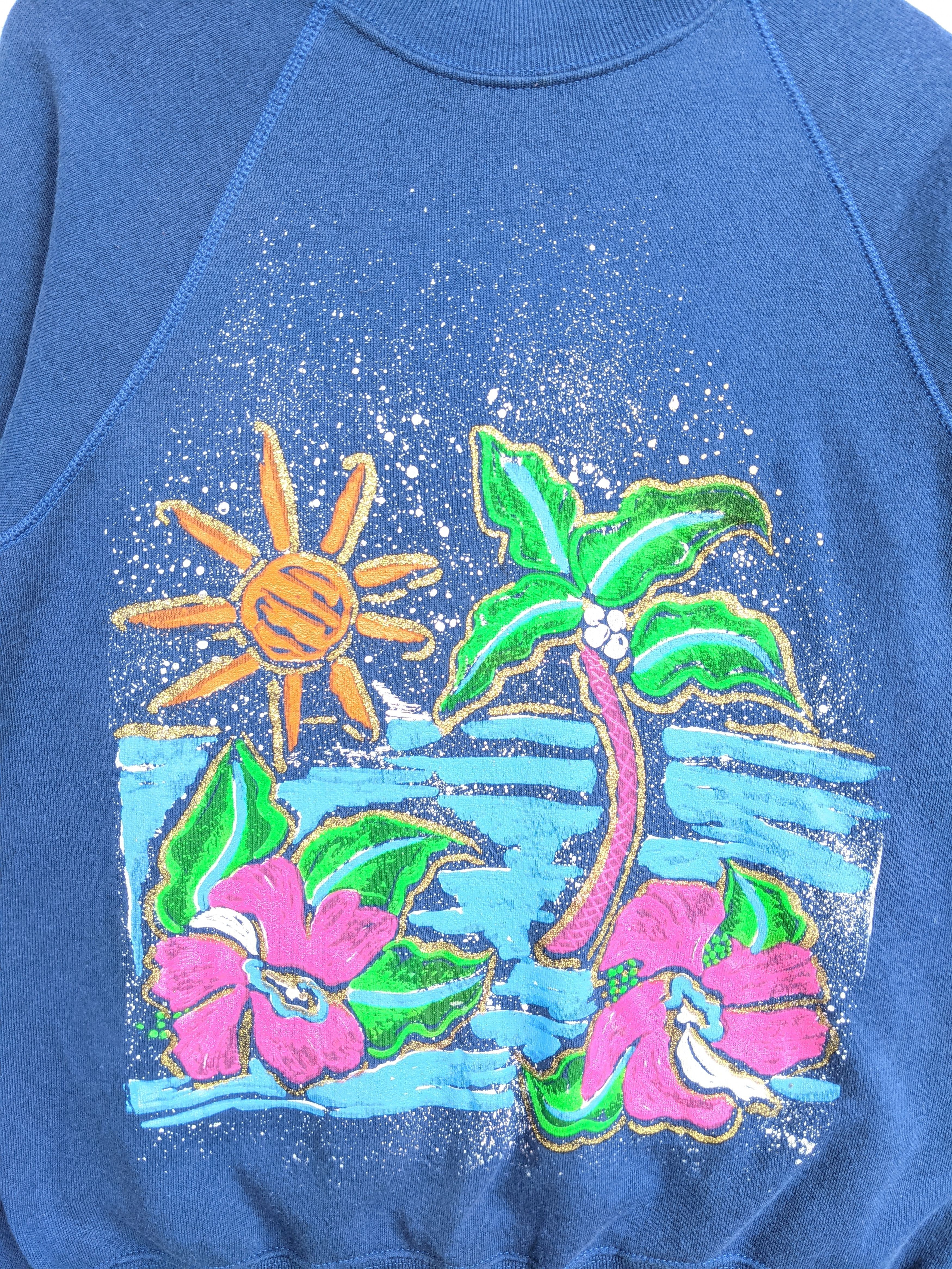 Other Vintage Full Print Beach Sweatshirt Size US L / EU 52-54 / 3 - 3 Thumbnail