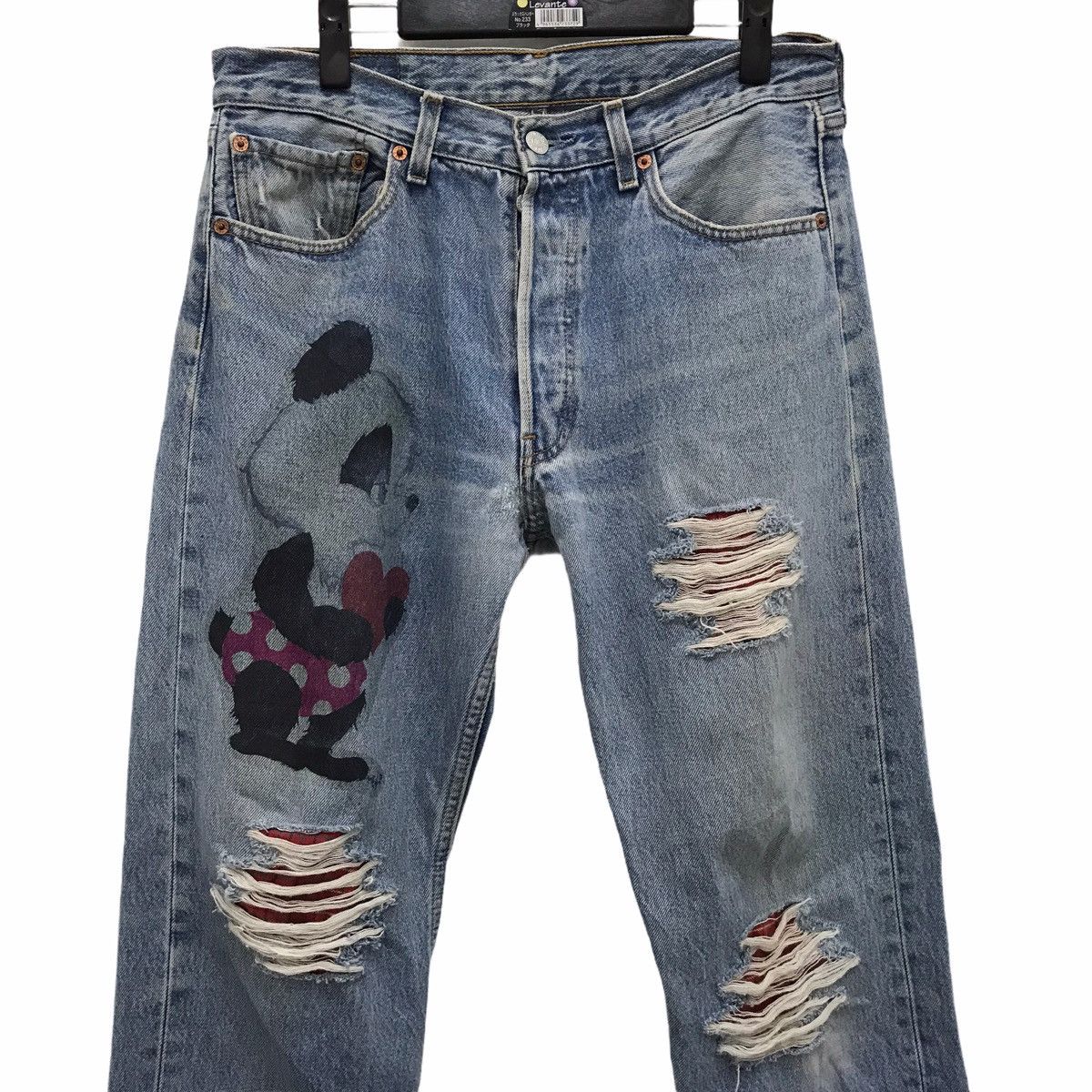 Levi's Vintage Levi’s 501 Destroyed Denim Jeans Size US 32 / EU 48 - 2 Thumbnail