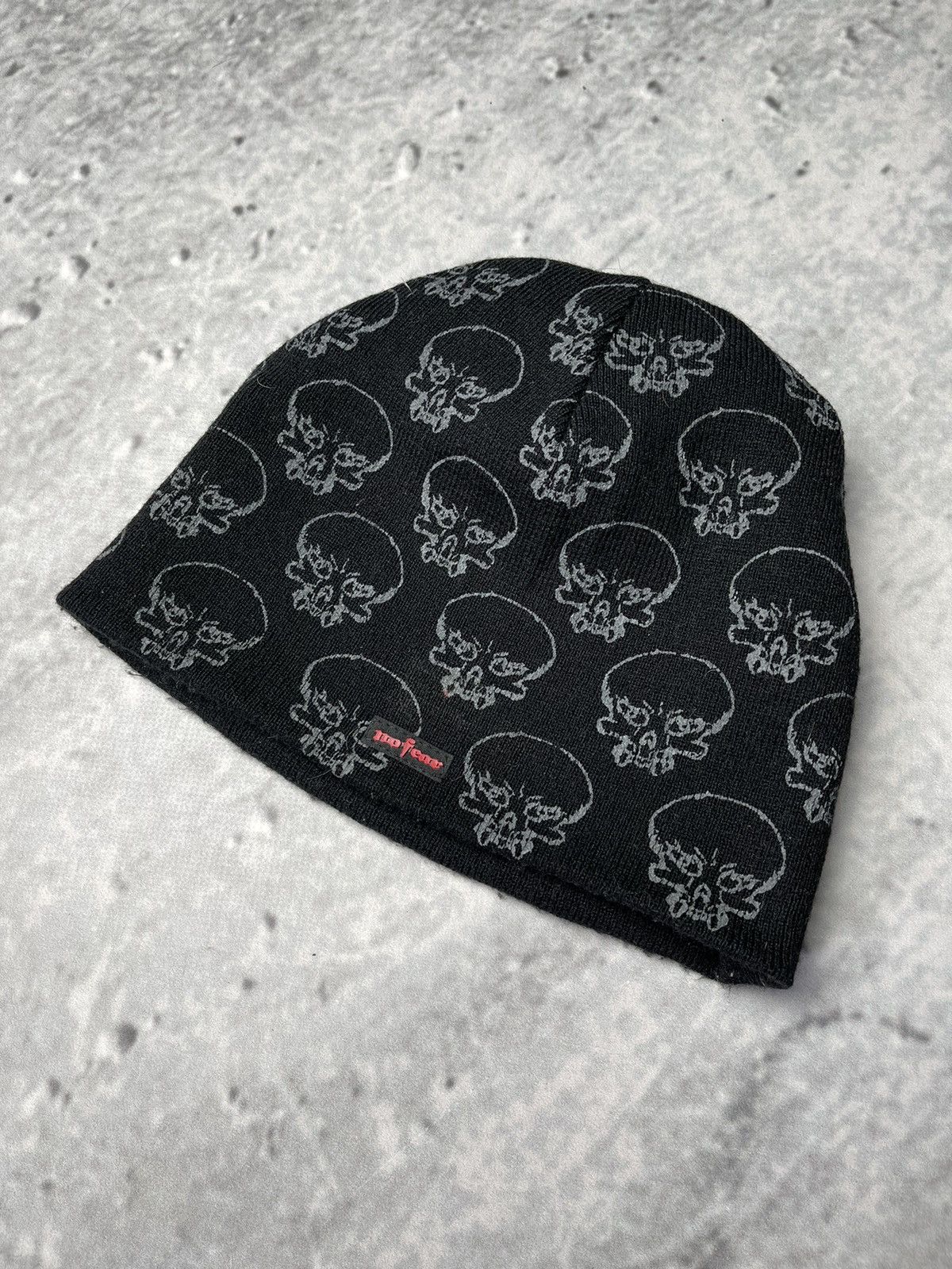 No Fear × Vintage ☠️Hat Vintage NO FEAR two sided monogram skulls SK8 Size ONE SIZE - 2 Thumbnail