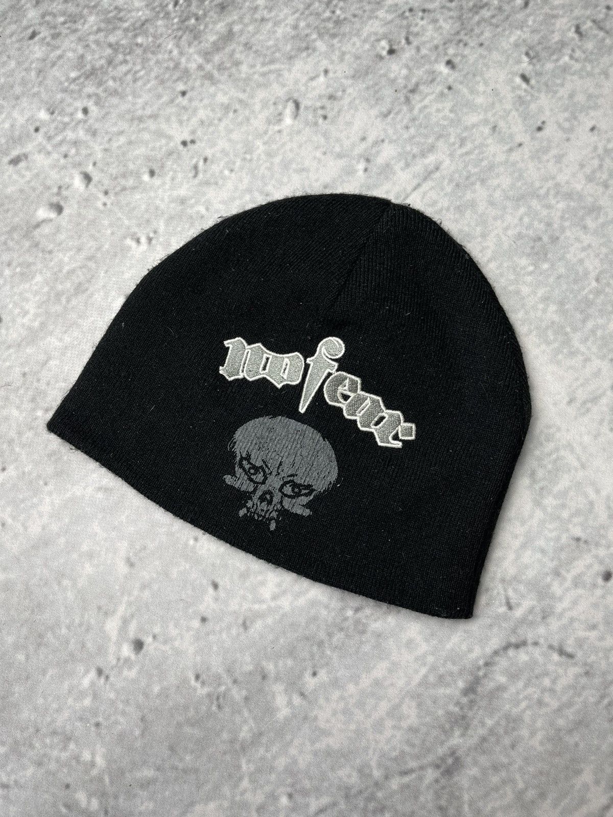 No Fear × Vintage ☠️Hat Vintage NO FEAR two sided monogram skulls SK8 Size ONE SIZE - 1 Thumbnail