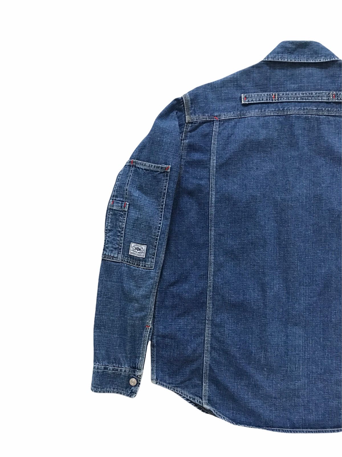 Japanese Brand KEARNEY HOUSE Japan Multi-Pocket Union Made Denim Shirt Size US L / EU 52-54 / 3 - 8 Thumbnail