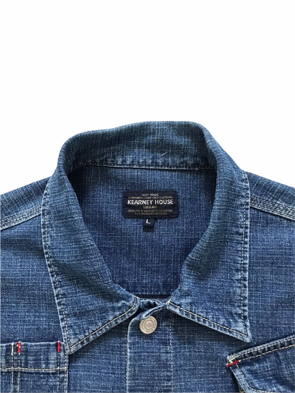 Japanese Brand KEARNEY HOUSE Japan Multi-Pocket Union Made Denim Shirt Size US L / EU 52-54 / 3 - 5 Thumbnail
