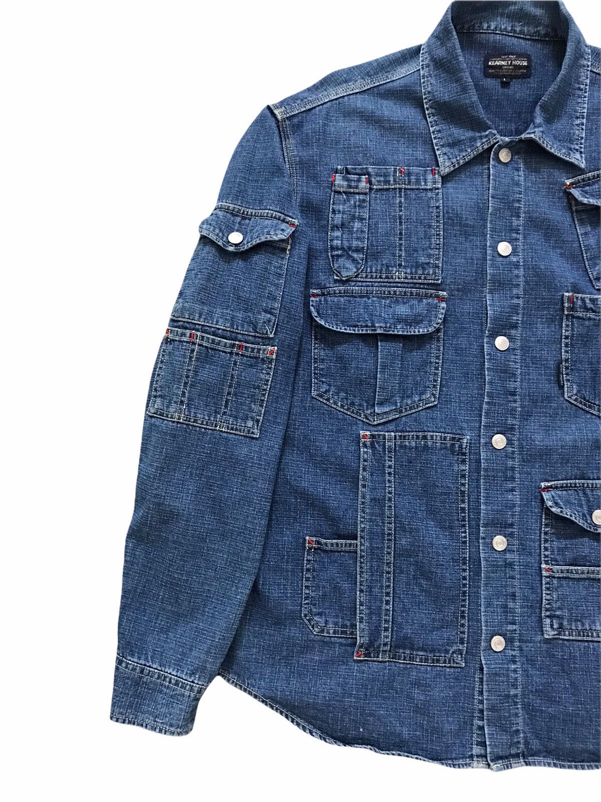 Japanese Brand KEARNEY HOUSE Japan Multi-Pocket Union Made Denim Shirt Size US L / EU 52-54 / 3 - 3 Thumbnail