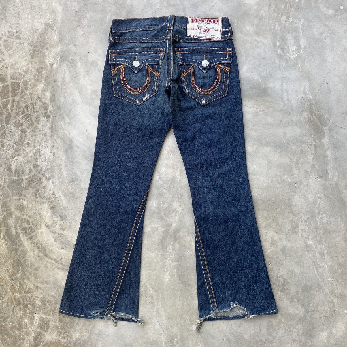 TRUE RELIGION WORLD TOUR RAINBOW JOEY WOMEN'S FLARE BLUE