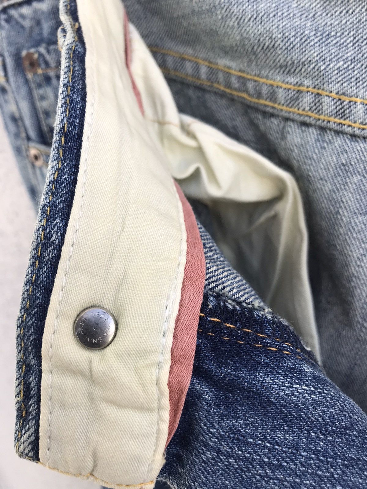 Japanese Brand Japanese Brand Unbrand Blue Distressed Patchwork Denim Jeans Size US 34 / EU 50 - 9 Thumbnail