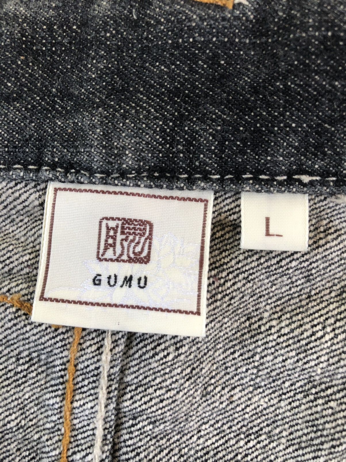Japanese Brand Japanaese GUMU Embroidered Jeans Distressed Jeans Size US 33 - 13 Thumbnail