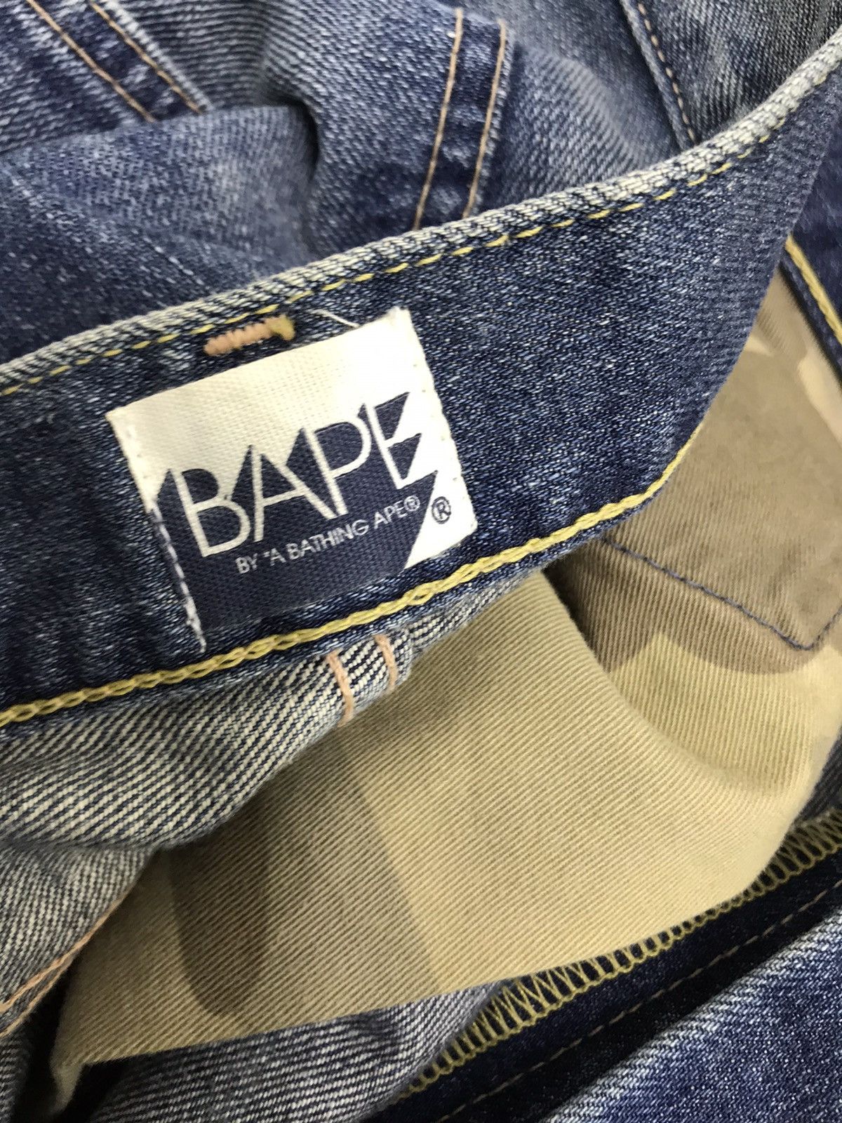 Bape Rare Bape Denim Chain Embroydery Loose Bathing Ape Nigo 3🟦3 Size US 35 - 10 Thumbnail