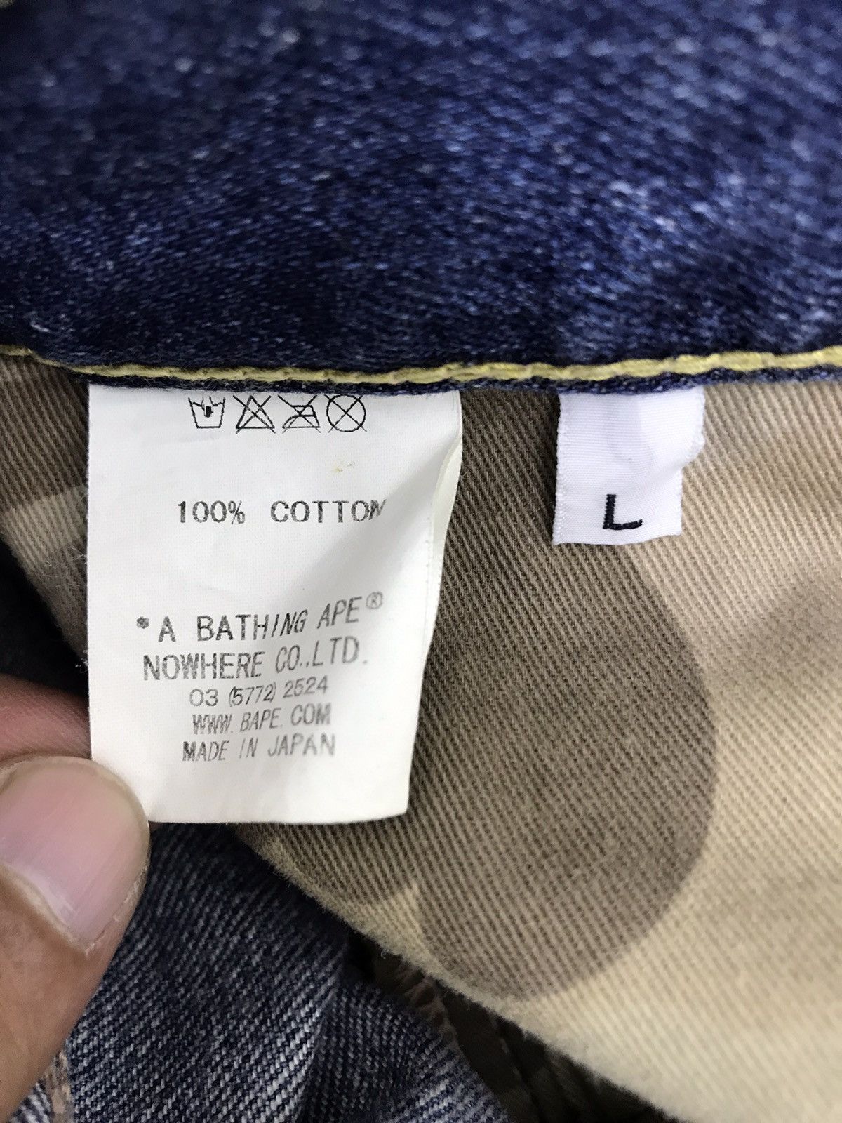 Bape Rare Bape Denim Chain Embroydery Loose Bathing Ape Nigo 3🟦3 Size US 35 - 11 Thumbnail