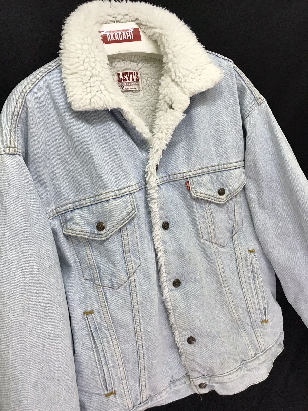 Levi's Vintage Clothing Vtg 70s Levi’s Trucker Denim Jacket Sherpa Lining 6🟩9 Size US M / EU 48-50 / 2 - 2 Thumbnail