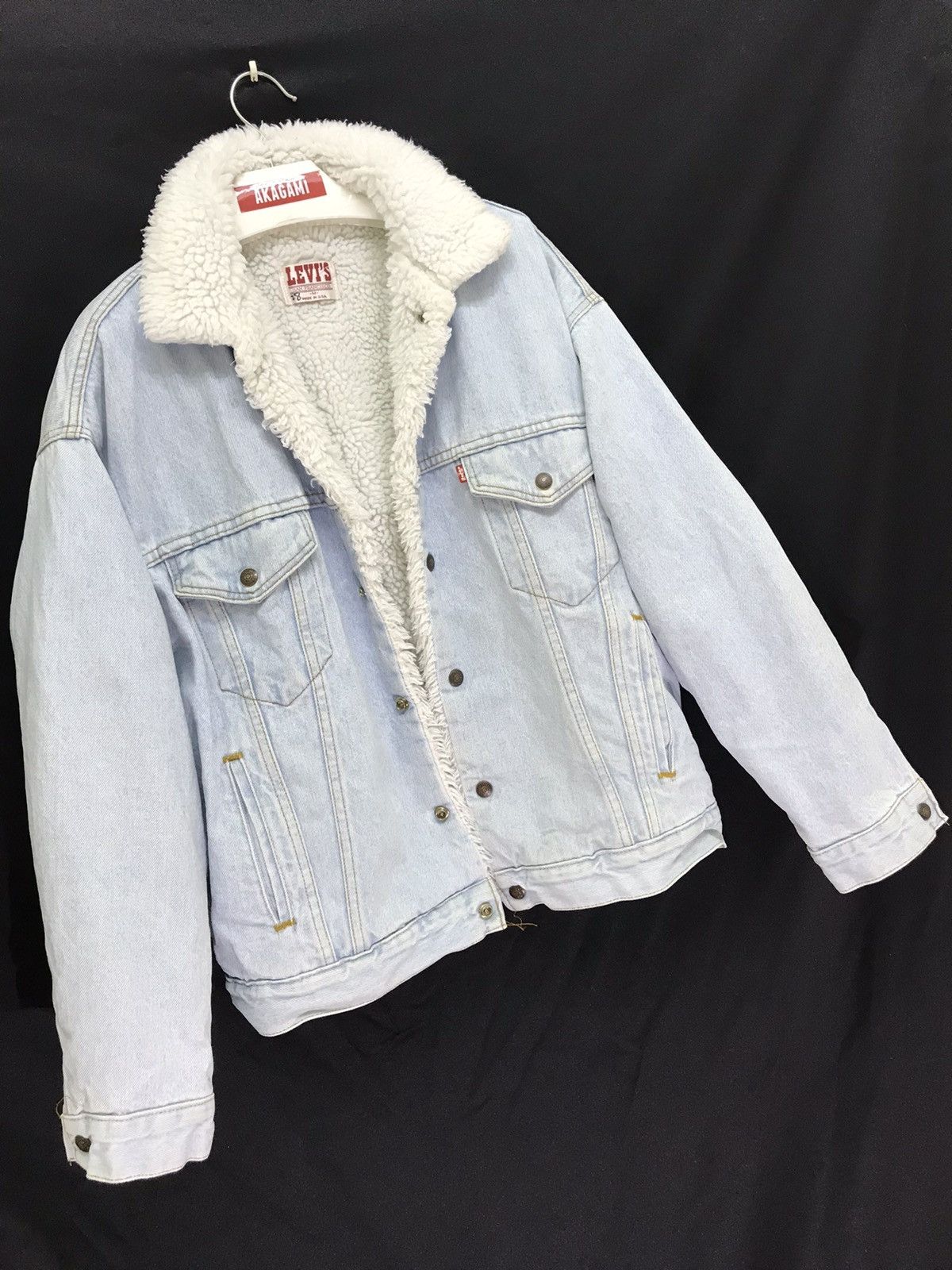 Levi's Vintage Clothing Vtg 70s Levi’s Trucker Denim Jacket Sherpa Lining 6🟩9 Size US M / EU 48-50 / 2 - 1 Thumbnail