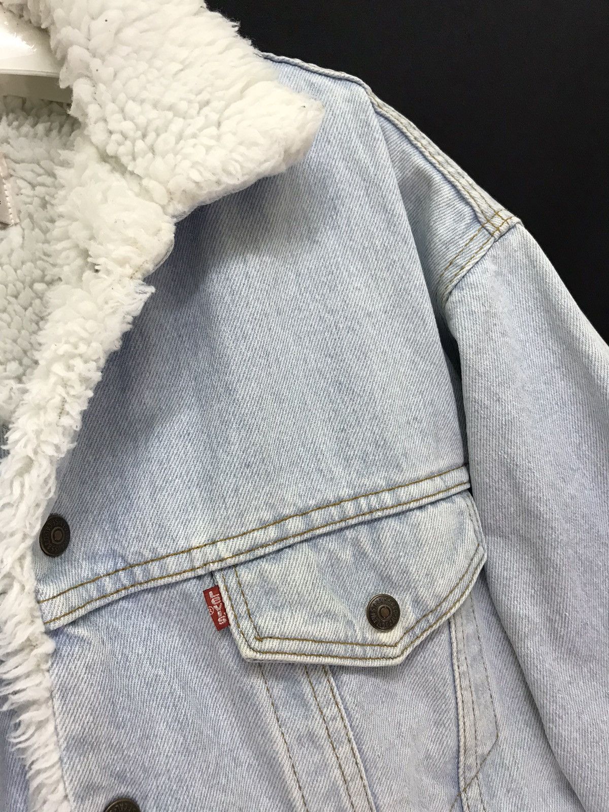 Levi's Vintage Clothing Vtg 70s Levi’s Trucker Denim Jacket Sherpa Lining 6🟩9 Size US M / EU 48-50 / 2 - 3 Thumbnail